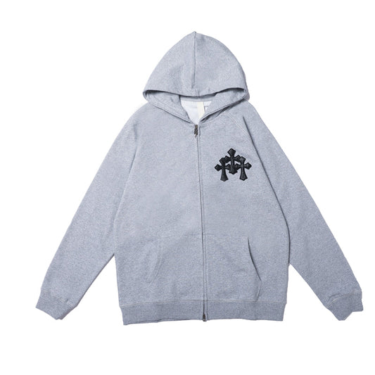 Chrome Hearts Kapuzenjacke mit Reißverschluss 8652