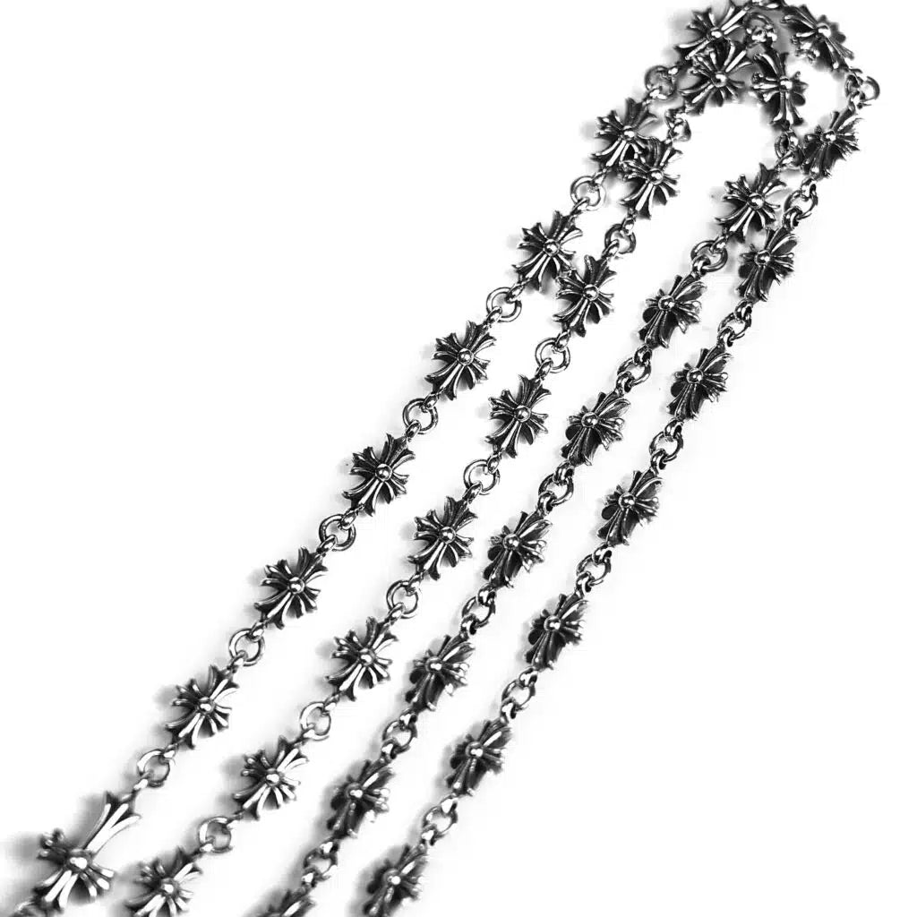 Chrome Hearts croix et pendentif BABYFAT avec chaîne CHALK TINY E CH