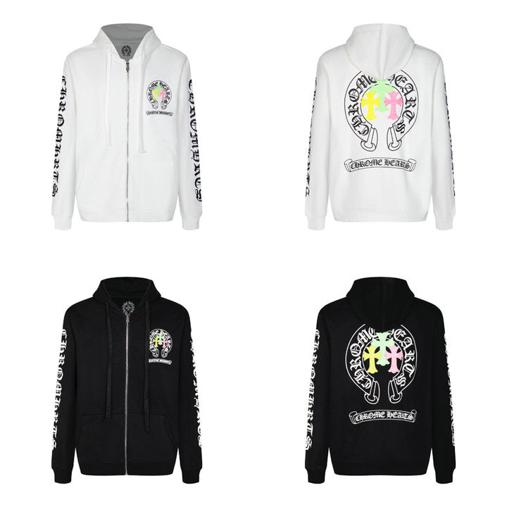 Chrome Hearts Kapuzenpullover mit Reißverschluss K5012