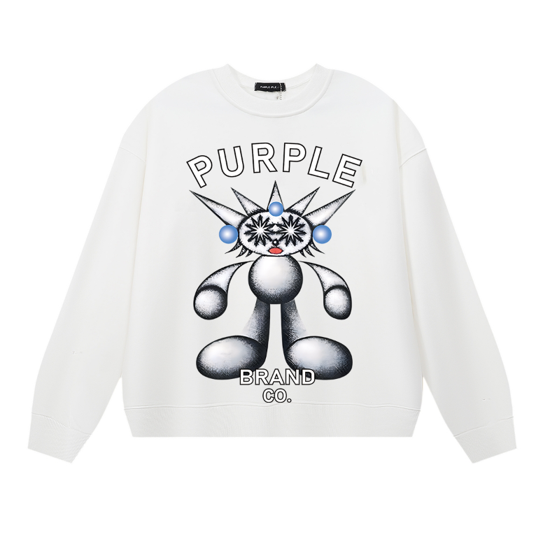 Lila Herren Langarm-T-Shirt Sweatshirt 1157