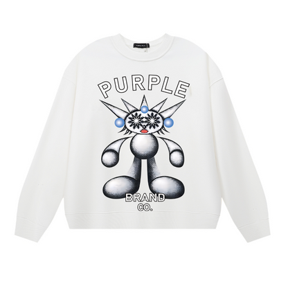 Lila Herren Langarm-T-Shirt Sweatshirt 1157