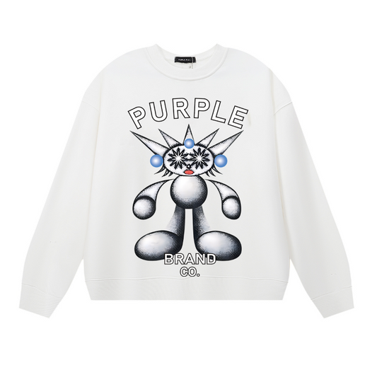 Lila Herren Langarm-T-Shirt Sweatshirt 1157
