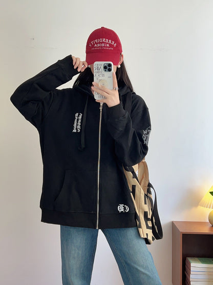 Chrome Hearts sweat à capuche zippé K5006
