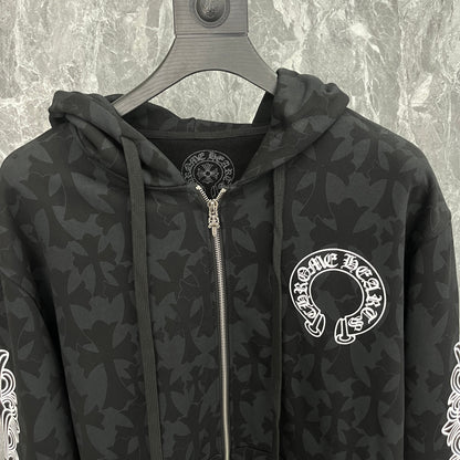 Sweat à capuche zippé Chrome Hearts K5028