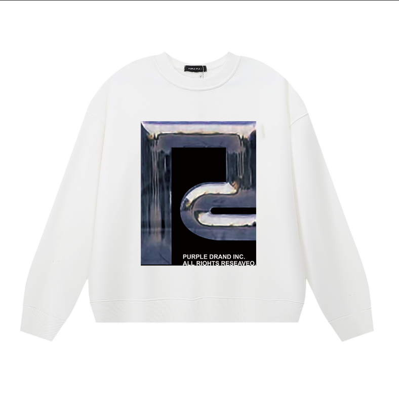 Sweat-shirt homme à manches longues violet 1146