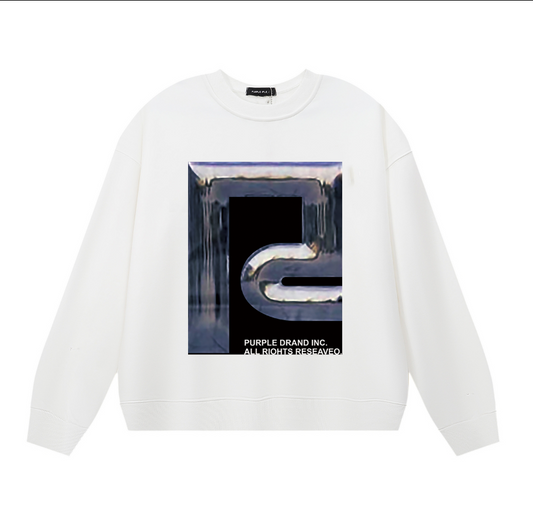 Lila Langarm-T-Shirt Sweatshirt für Herren 1146