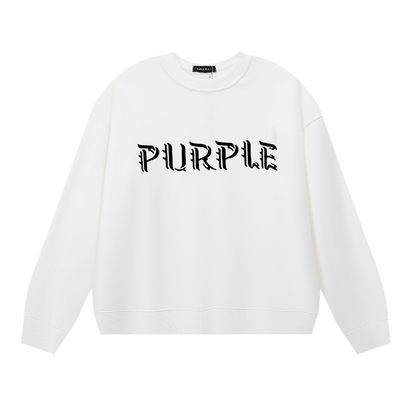 Lila Herren Langarm-T-Shirt Sweatshirt 1147
