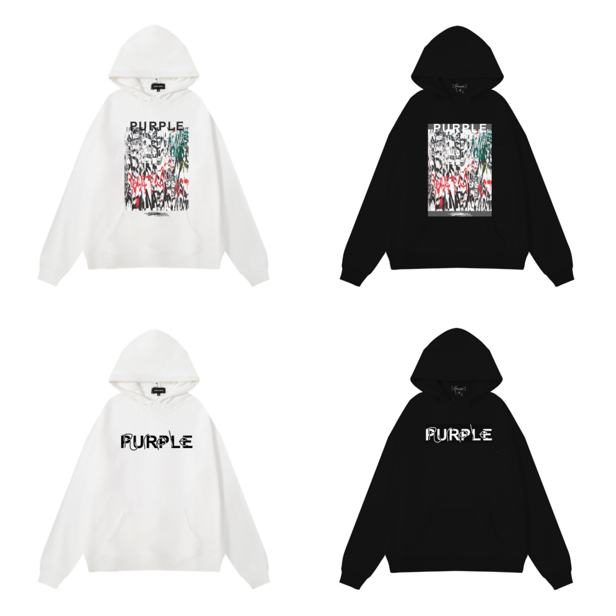 Lila Neuer Kapuzenpulli 980