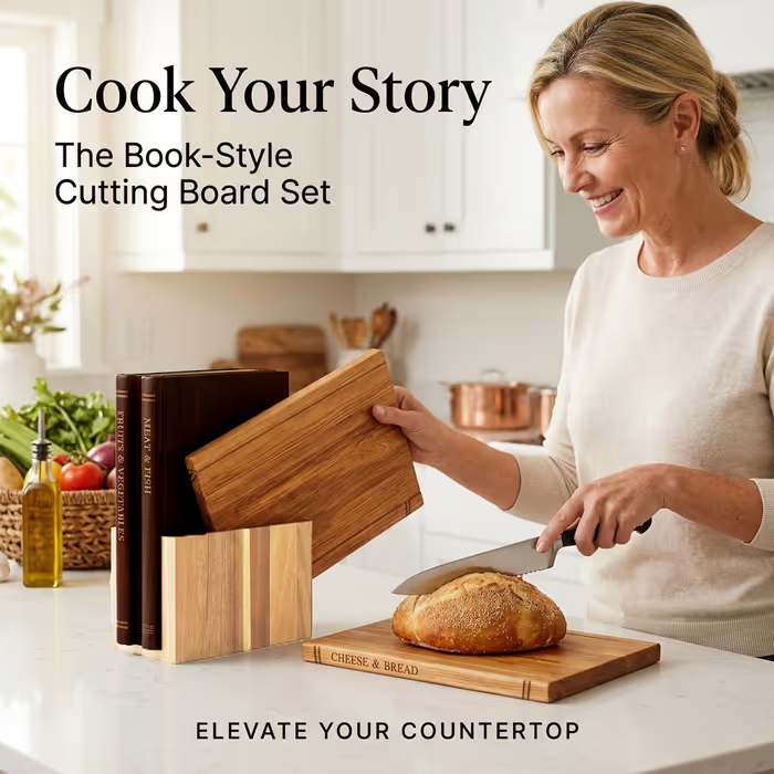 📚 Pine Wood Cutting Board Set