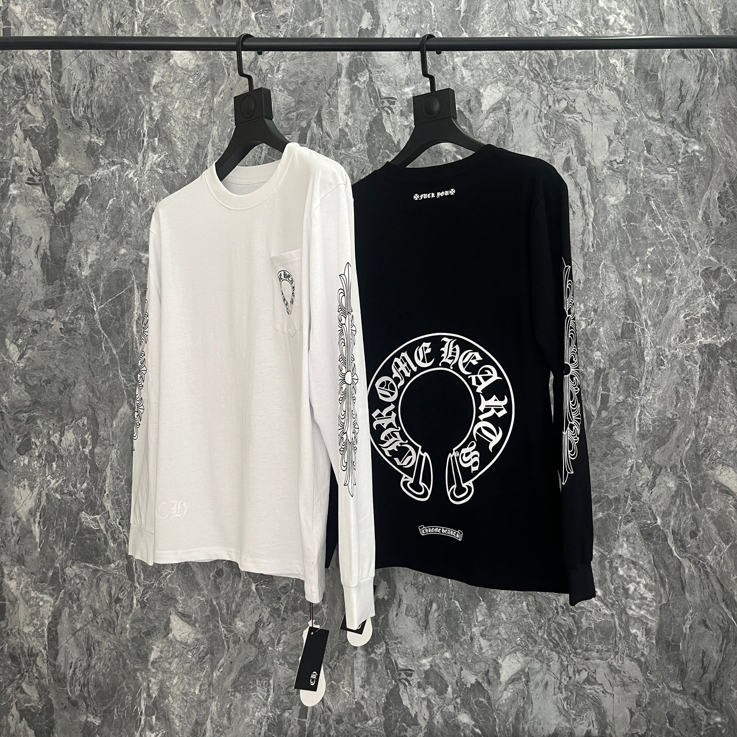 Chrome Hearts Herren Langarm-T-Shirt Sweatshirt K9019
