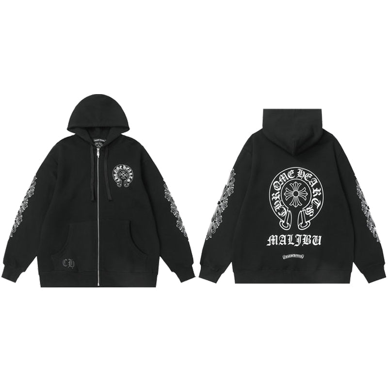 Sweat à capuche zippé Chrome Hearts M8515
