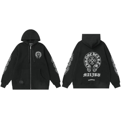Sweat à capuche zippé Chrome Hearts M8515