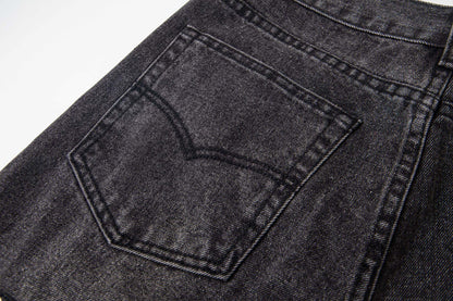 Chrome Hearts Multi Cross Patch Denim Jeans - Graue Gothic Street Pants 1111