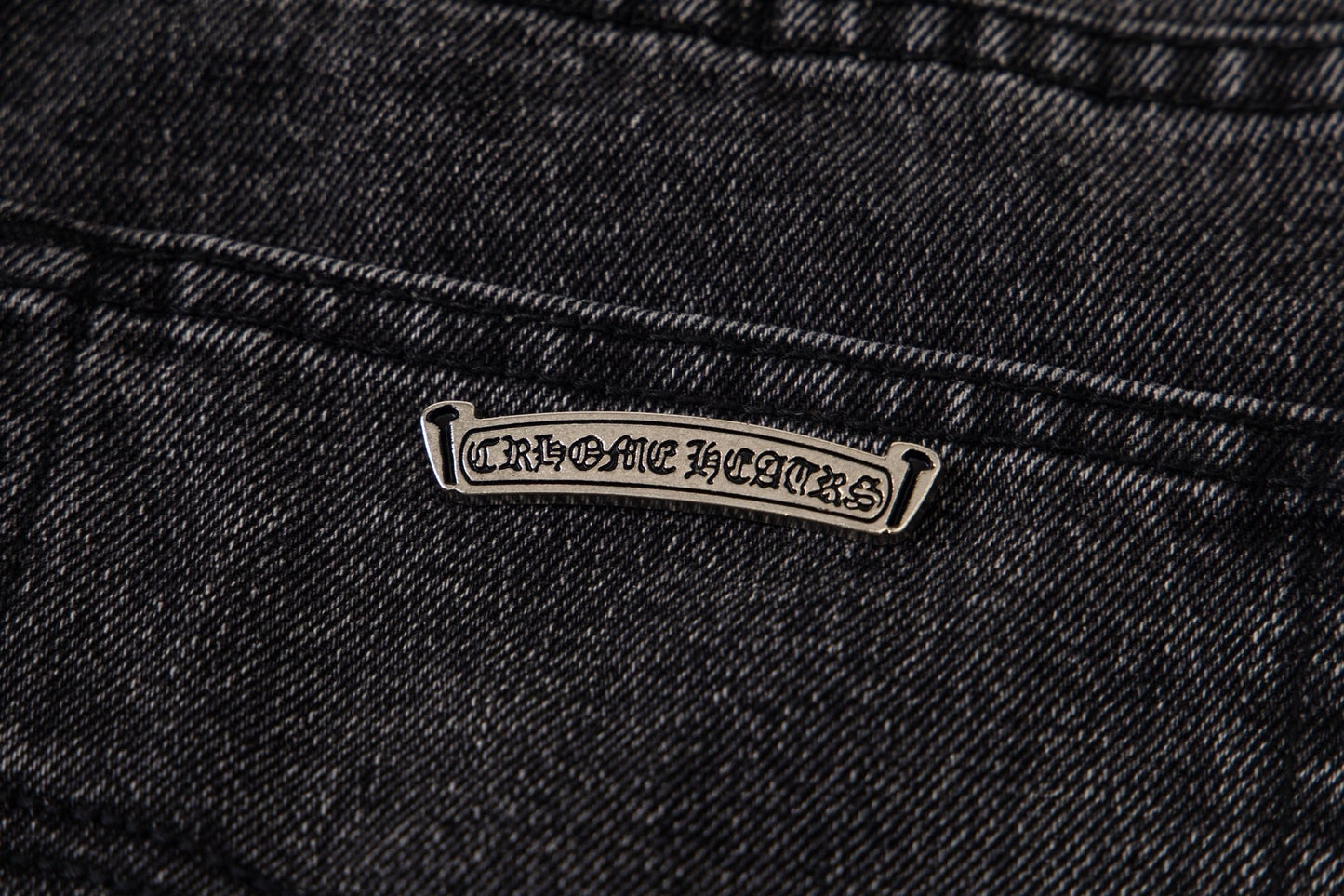 Chrome Hearts Multi Cross Patch Denim Jeans - Graue Gothic Street Pants 1111