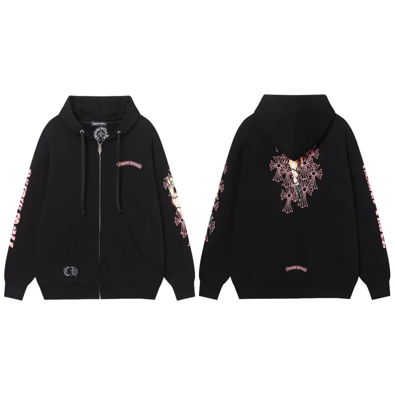 Chrome Hearts Kapuzenjacke mit Reißverschluss 9821