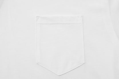 T-shirt Chrome Hearts à lettres imprimées sanskrit sur la poche et le col TB02