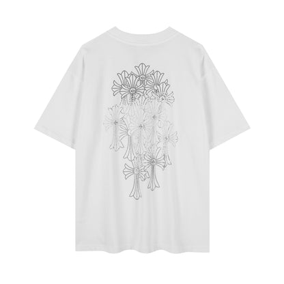 T-shirt Col Rond Chrome Hearts Firework Strass 2623