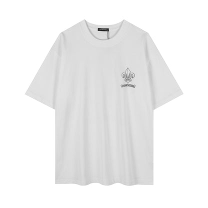 T-shirt imprimé réfléchissant avec emblème Iris Chrome Hearts 2621