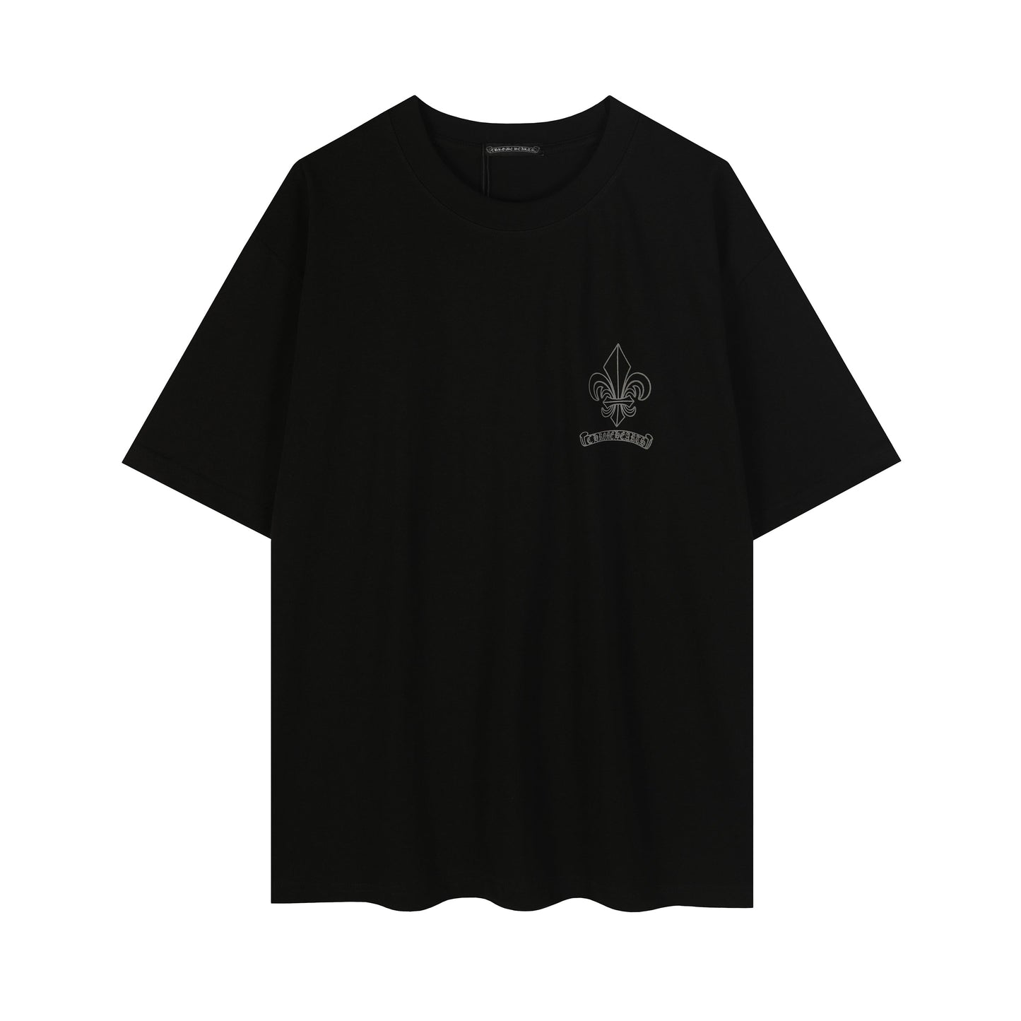 T-shirt imprimé réfléchissant avec emblème Iris Chrome Hearts 2621