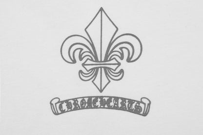 T-shirt imprimé réfléchissant avec emblème Iris Chrome Hearts 2621