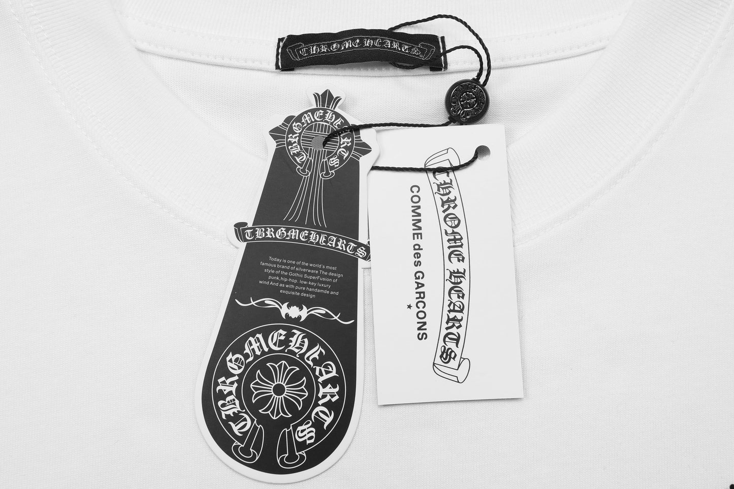 Chrome Hearts Ring Cross Floral Embroidered Vintage Gothic T-shirt 2604