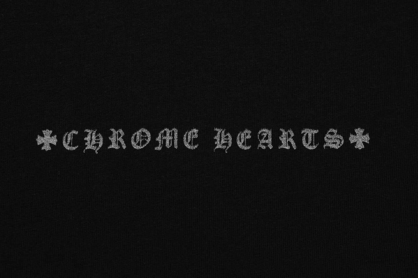 T-shirt délavé vintage Chrome Hearts réfléchissant gris argenté à croix florale 2626