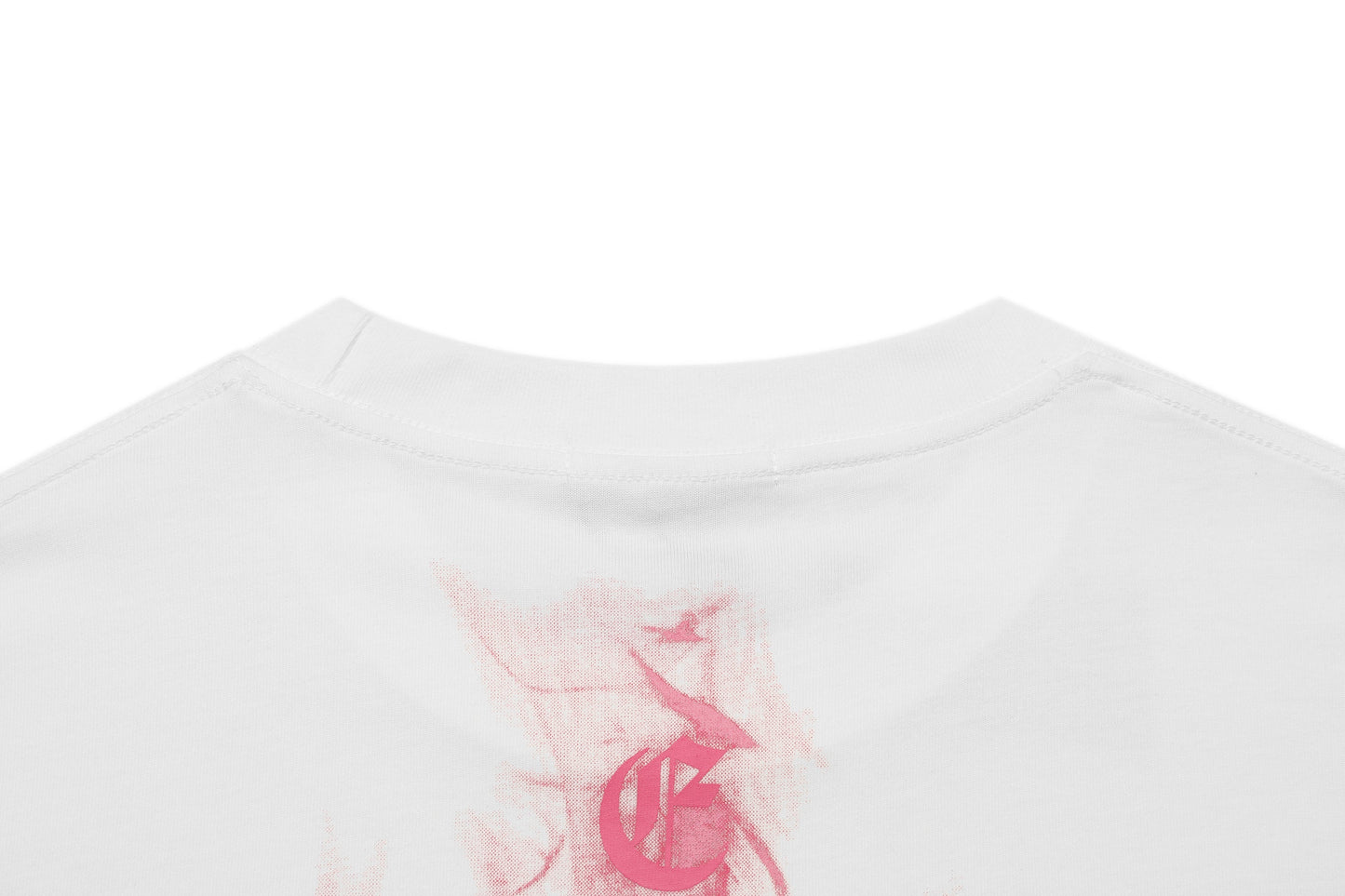 T-shirt Chrome Hearts noir à flammes roses P65
