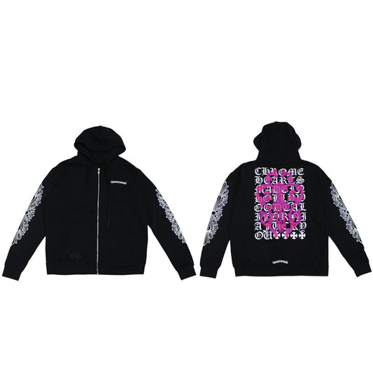 Sweat à capuche zippé Chrome Hearts K5016