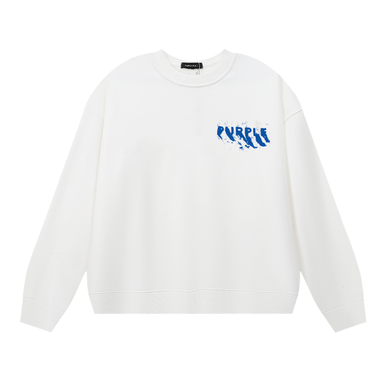 Lila Langarm-T-Shirt Sweatshirt für Herren 1158
