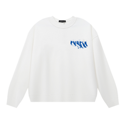 Lila Langarm-T-Shirt Sweatshirt für Herren 1158