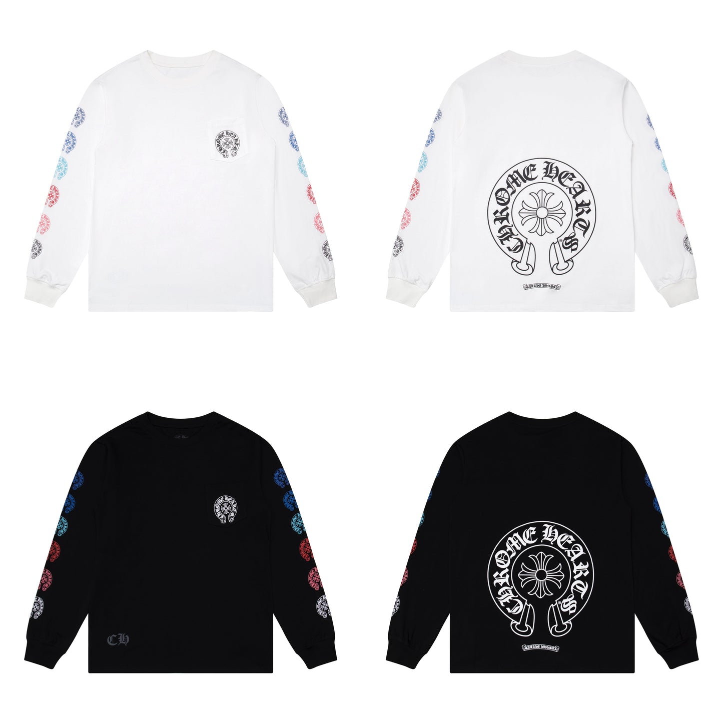 Chrome Hearts Herren Langarm-T-Shirt Sweatshirt K8009