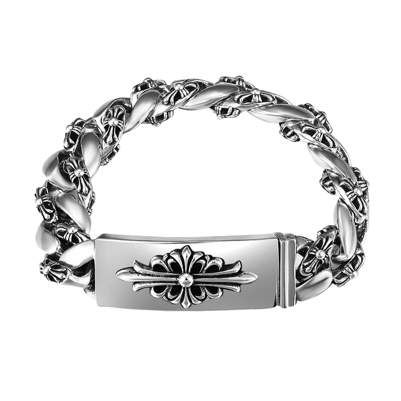 Chrome Hearts Silber Cross Link Cuban Armband
