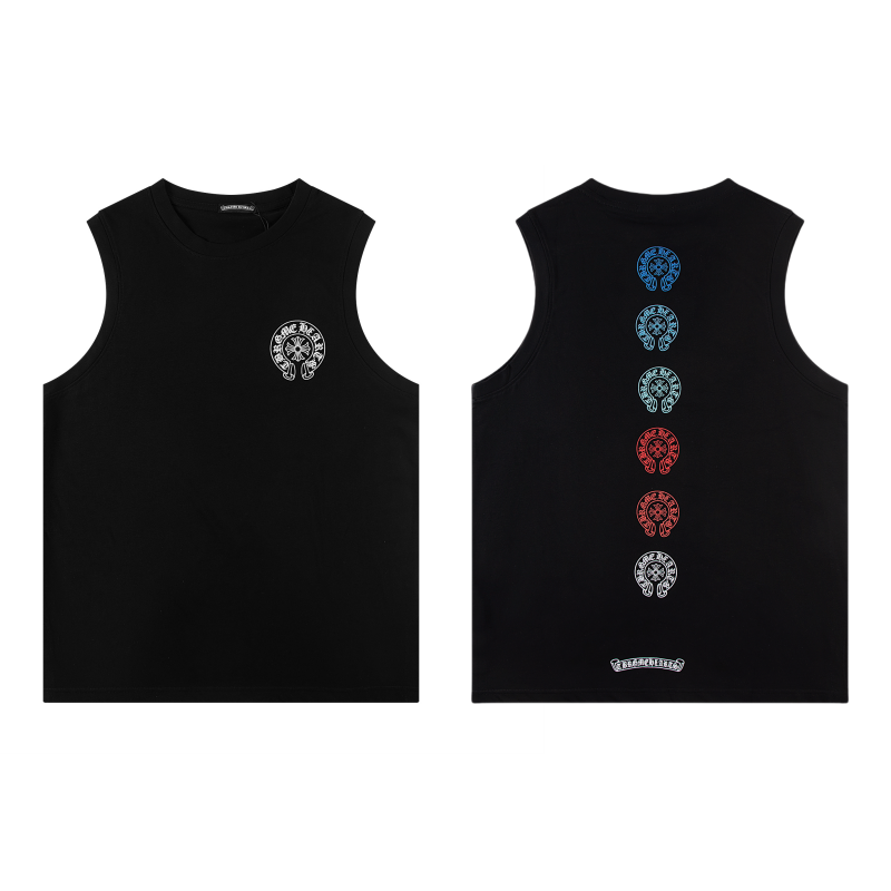 T-shirt débardeur imprimé fer à cheval arc-en-ciel Chrome Hearts P60