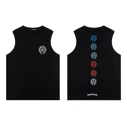 T-shirt débardeur imprimé fer à cheval arc-en-ciel Chrome Hearts P60