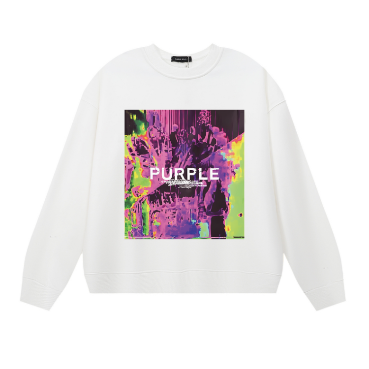 Sweat-shirt homme à manches longues violet 1121