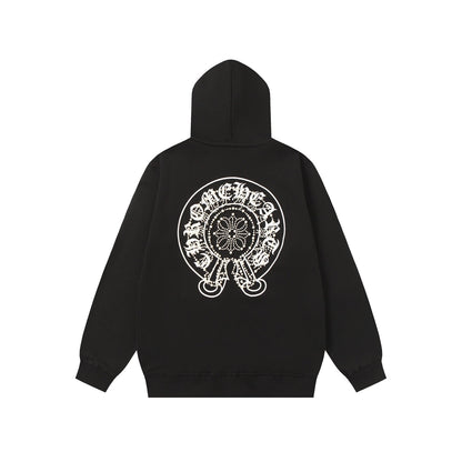 Hoodie Chrome Hearts Fer à Cheval Strass - Sweat-shirt Streetwear Gothique Noir 2601