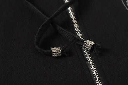 Hoodie Chrome Hearts Fer à Cheval Strass - Sweat-shirt Streetwear Gothique Noir 2601
