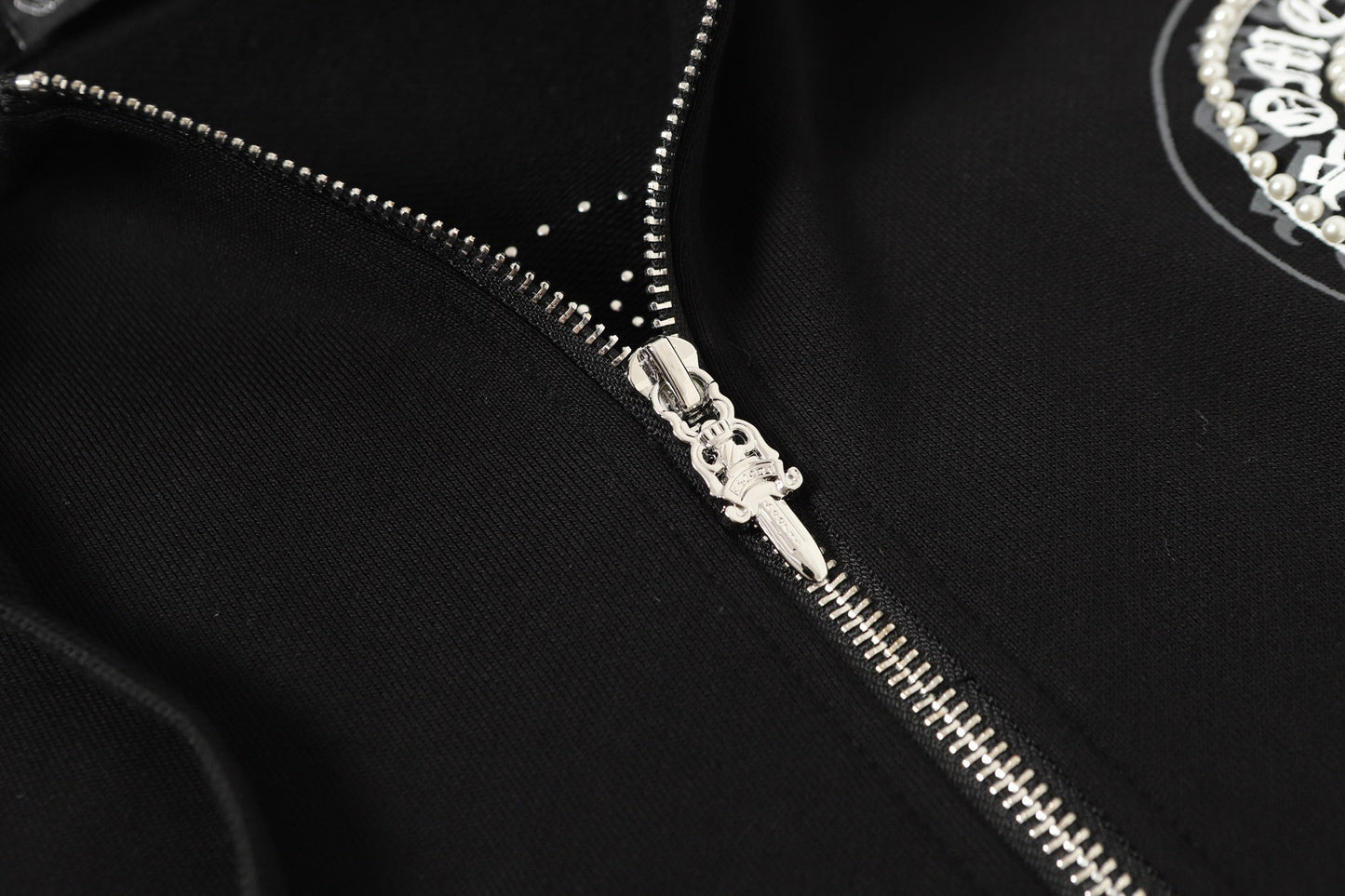 Hoodie Chrome Hearts Fer à Cheval Strass - Sweat-shirt Streetwear Gothique Noir 2601