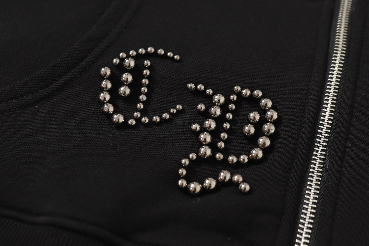 Sweat à capuche Chrome Hearts motif croix en strass - Sweat-shirt streetwear gothique noir 2633