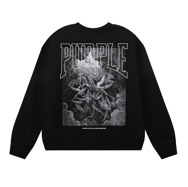 Sweat-shirt homme à manches longues violet 1152
