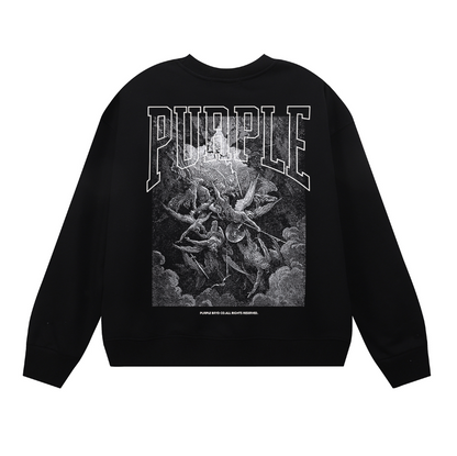 Sweat-shirt homme à manches longues violet 1152