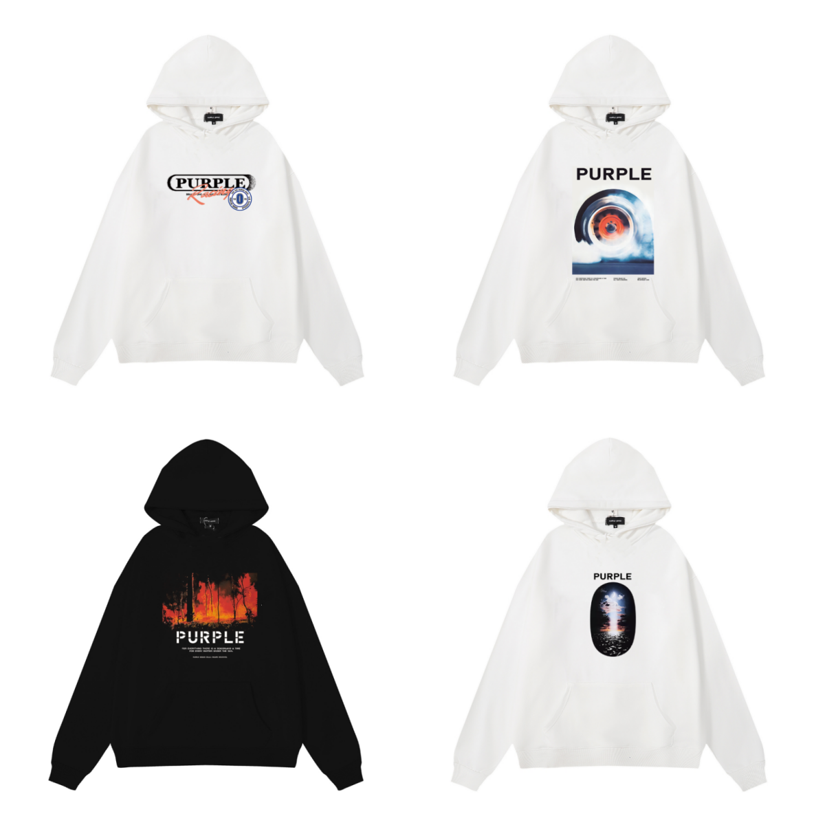 Lila neuer Kapuzenpullover 999