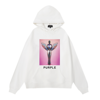 Lila Neuer Hoodie 1980