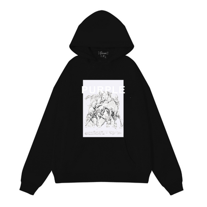 Nouveau sweat à capuche violet 985