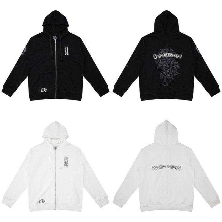 Chrome Hearts Zip-Up Hoodie K5006