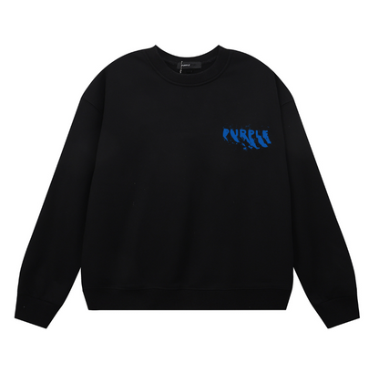 Lila Langarm-T-Shirt Sweatshirt für Herren 1158