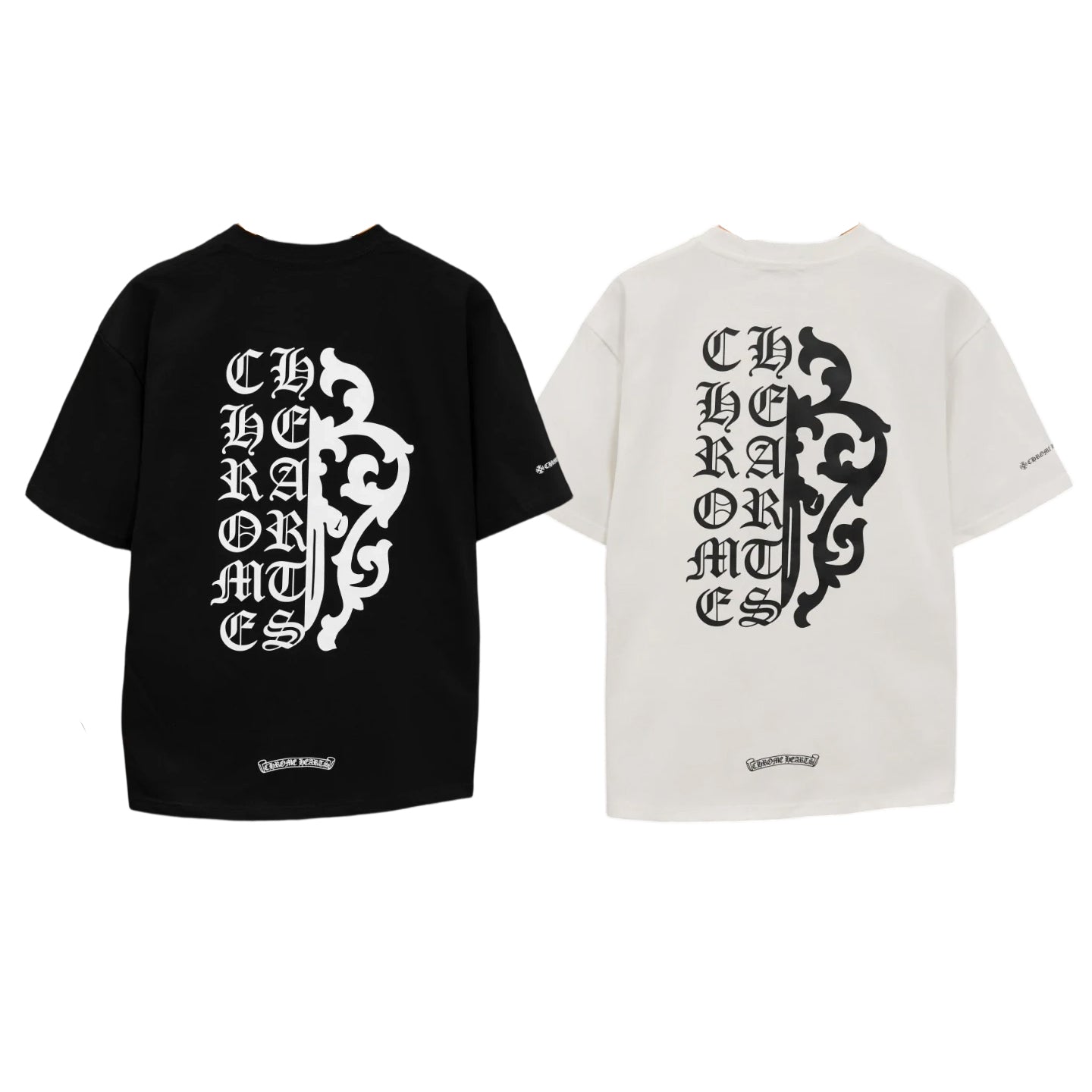 T-shirt côtelé à manches courtes personnalisé Chrome Hearts KT32
