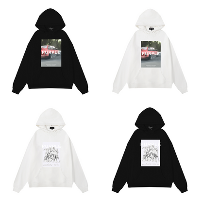 Nouveau sweat à capuche violet 985