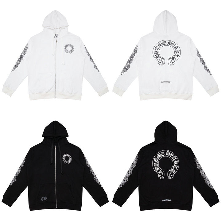 Sweat à capuche zippé Chrome Hearts K5001