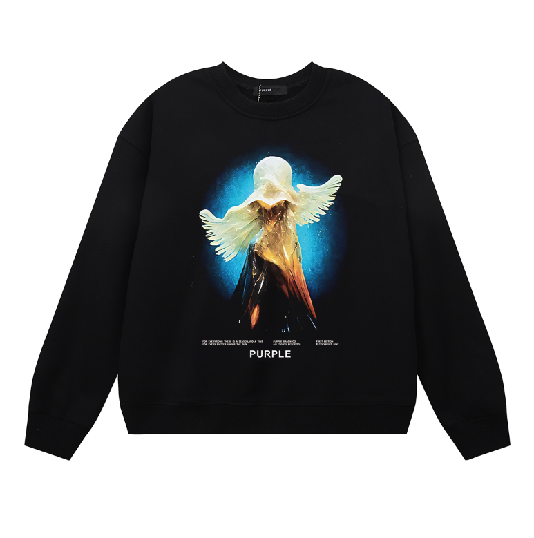 Lila Herren Langarm-T-Shirt Sweatshirt 1159